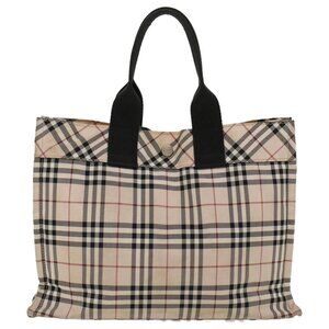 Authentic Burberry Blue Label Nova Check Nylon Tote Bag GUC